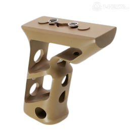 METAL - Poignée tactique Angled CNC Keymod, long, Dark Earth