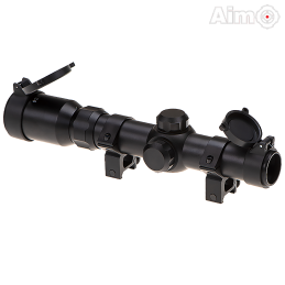 Aim-O - Lunette de visée 1-4x24 avec montage, noir