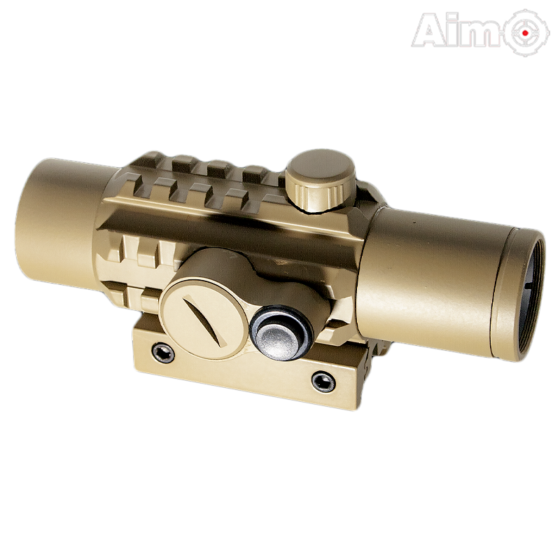 Aim-O - Viseur point rouge Delta pour airsoft, Dark Earth