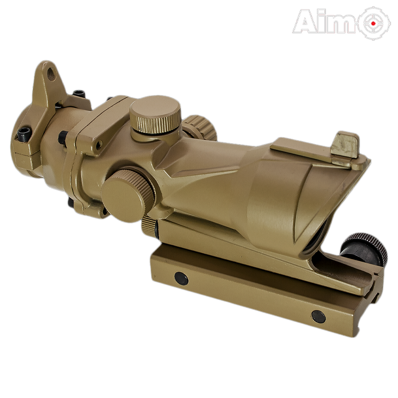 Aim-O - Lunette de visée ACOG 4x32, point rouge et vert, Dark Earth