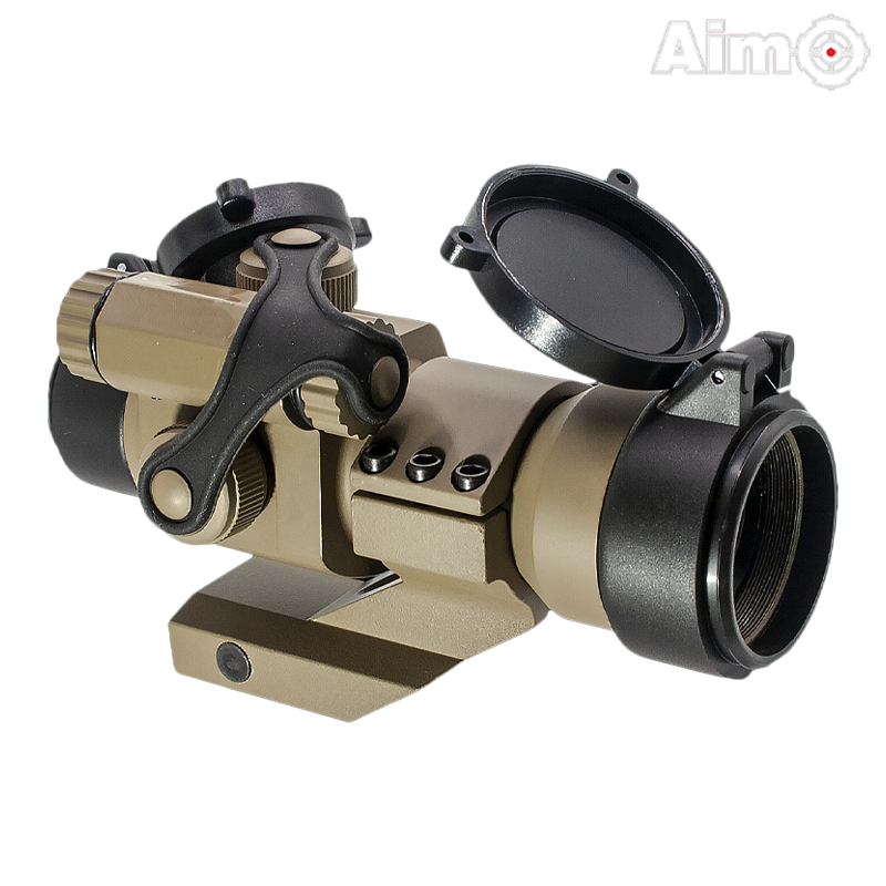 Aim-O - Viseur point rouge et vert Cantilever M2, Dark Earth