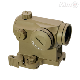 Aim-O - Viseur point rouge et vert T1 QD (Quick Detach), Dark Earth