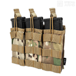 Specna Arms - Triple poche SATAC™ pour chargeur M4, AK, G36, MOLLE, multicam