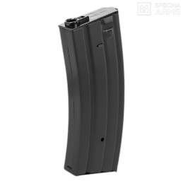 Specna Arms - Chargeur mid-cap métal 120 billes pour M4, noir
