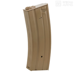 Specna Arms - Chargeur mid-cap métal 120 billes pour M4, Dark Earth