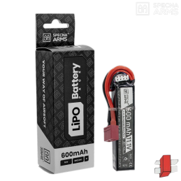 Specna Arms - LiPo 11,1v 600mAh 20/40C C, 1 stick, PDW, dean