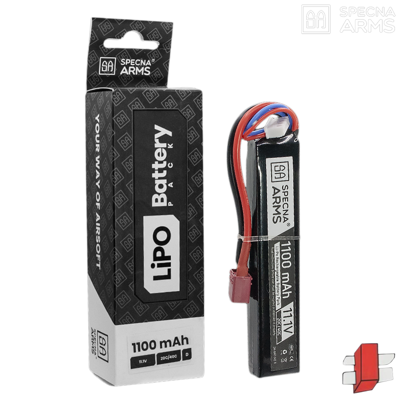 Specna Arms - LiPo 11,1v 1100mAh 20/40C, 1 stick, dean