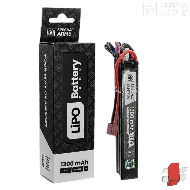Specna Arms - LiPo 11,1v 1300mAh 15/30C C, 3 sticks, dean