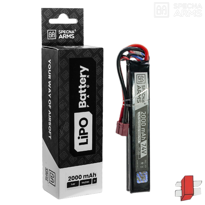 Specna Arms - LiPo 7,4v 2000mAh 15/30C, 2 sticks, dean