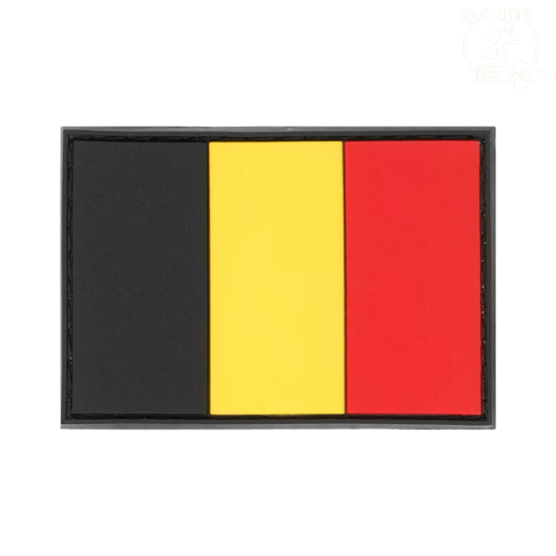 JTG - Patch 3D en PVC Drapeau Belgique, multicolor