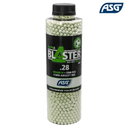 ASG - Bouteille de 3300 billes bio, traçantes vertes, 0,28gr, Alpha Blaster™ - 20183