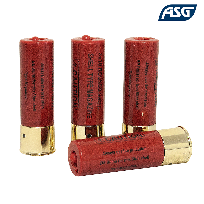 ASG - Lot de 4 cartouches pour fusil à pompe d'Airsoft - 18555