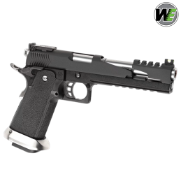 WE - Réplique Hi-capa 6 T-Rex custom Titanium, Full métal, blowback, Green Gas