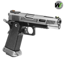 WE - Réplique Hi-capa 5.1 Force, Full métal, blowback, Green Gas, chromé