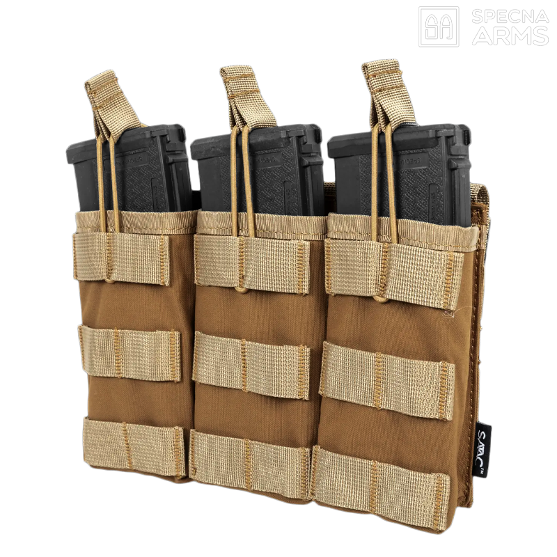 Specna Arms - Triple poche SATAC™ pour chargeur M4, AK, G36, MOLLE, Tan - SPE-19-041836 Specna Arms - Triple poche SATAC™ pour chargeur M4, AK, G36, MOLLE, Tan - SPE-19-041836