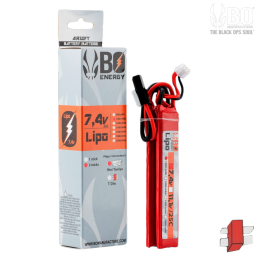 BO Energy - Batterie LiPo 7,4v 1000mah, 25C, 2 sticks, cranestock, dean - A63002T