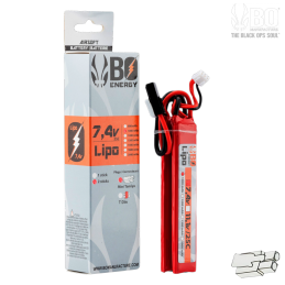 BO Energy - Batterie LiPo 7,4v 1000mah, 25C, 2 sticks, cranestock, tamiya - A63002