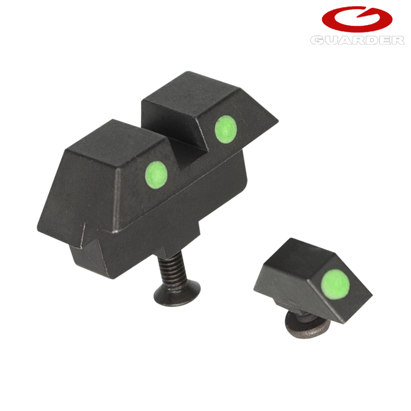 Guarder - Mires fluorescentes pour G17, G26, G22, G34 Gen3 GBB - GLK-41(GREEN)