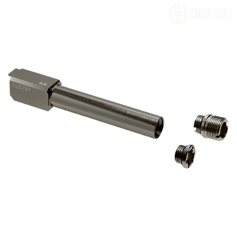 NINE BALL by LAYLAX - Outer Barrel "NON-RECOIL", 2 WAY, Gun Métal, G19 Gen.3