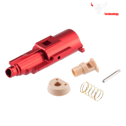 Cowcow - Set nozzle complet aluminium pour AAP-01, rouge - CCT-AAP01-050