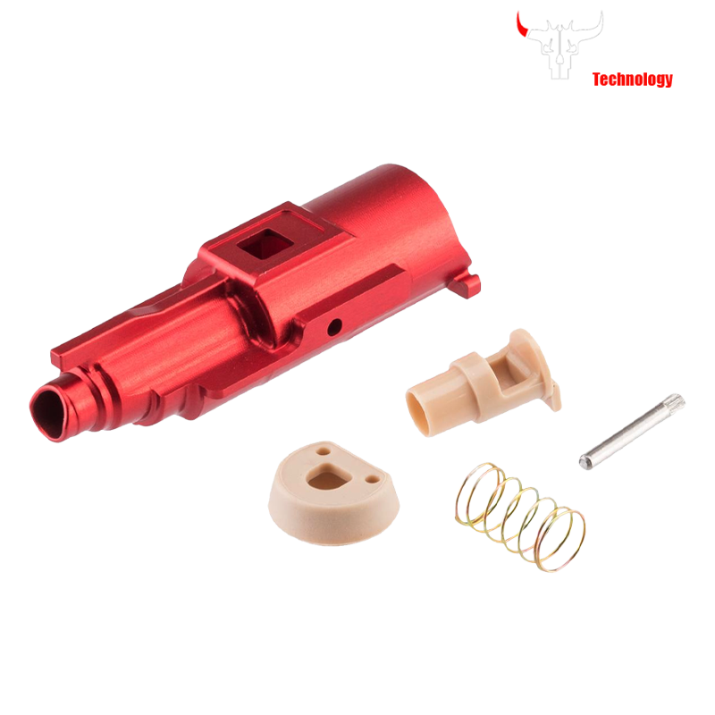 Cowcow - Set nozzle complet aluminium pour AAP-01, rouge - CCT-AAP01-050