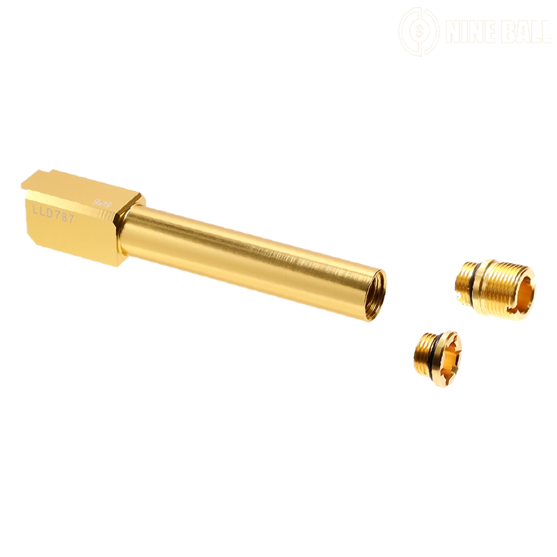 NINE BALL by LAYLAX - Outer Barrel "NON-RECOIL", 2 WAY, Gold, G19 Gen.3