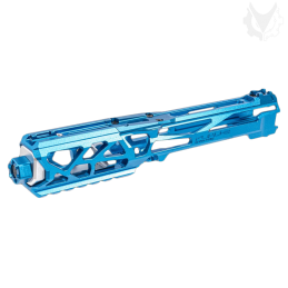 CTM.TAC - Upper Receiver FUKU-2, SKELETON, pour AAP01, Bleu/Chromé