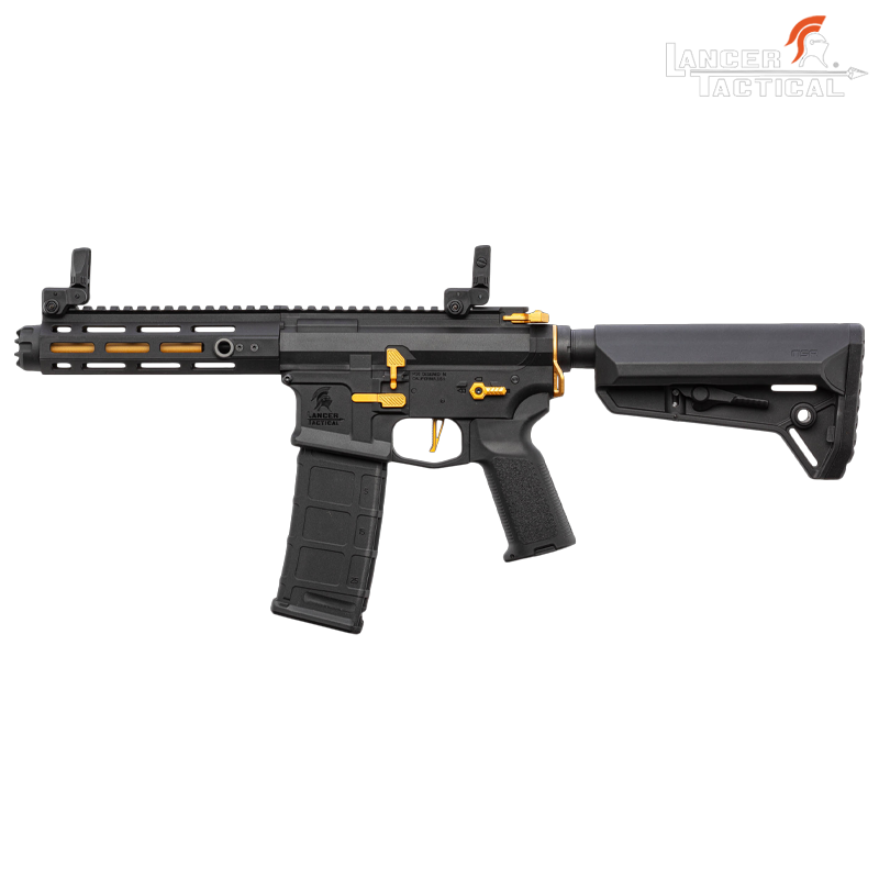 Lancer Tactical - Réplique LT-32 M4 Gen2 M-Lok NSR™, Hellion noir/or, pack complet - NLK9105