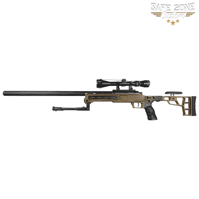 Safe Zone Custom - Réplique sniper à ressort SA-S12 Edge™, "MLC-S2", FDE