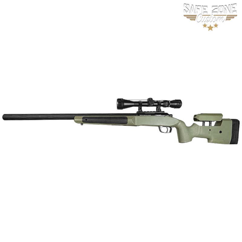 Safe Zone Custom - Réplique sniper à ressort SA-S12 Edge™, "MLC-S1", Olive Drab