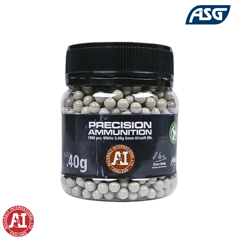 ASG - Bouteille de 1000 billes 0,40g Accuracy™, PLA bio Airsoft - 18413