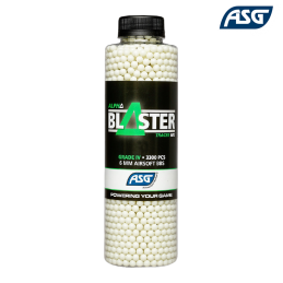 ASG - Bouteille de 3300 billes, traçantes vertes, 0,25gr, Alpha Blaster™ - 20187