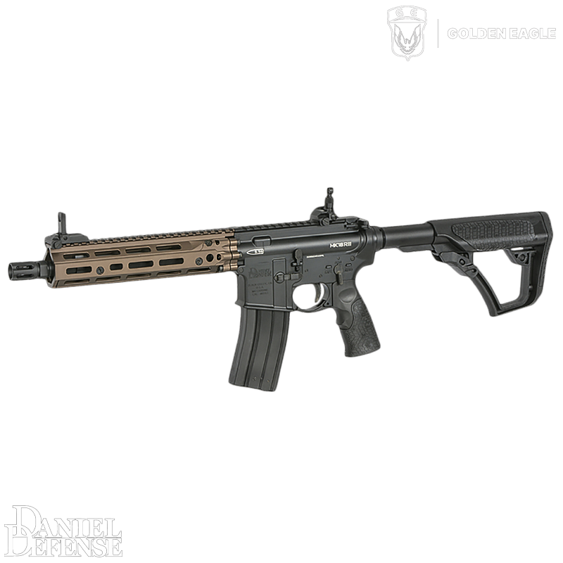 EMG by Golden Eagle - Réplique DDM4 RIS III 10.3", Daniel Defense™, Green Gas, blowback, FDE - MC6583MT