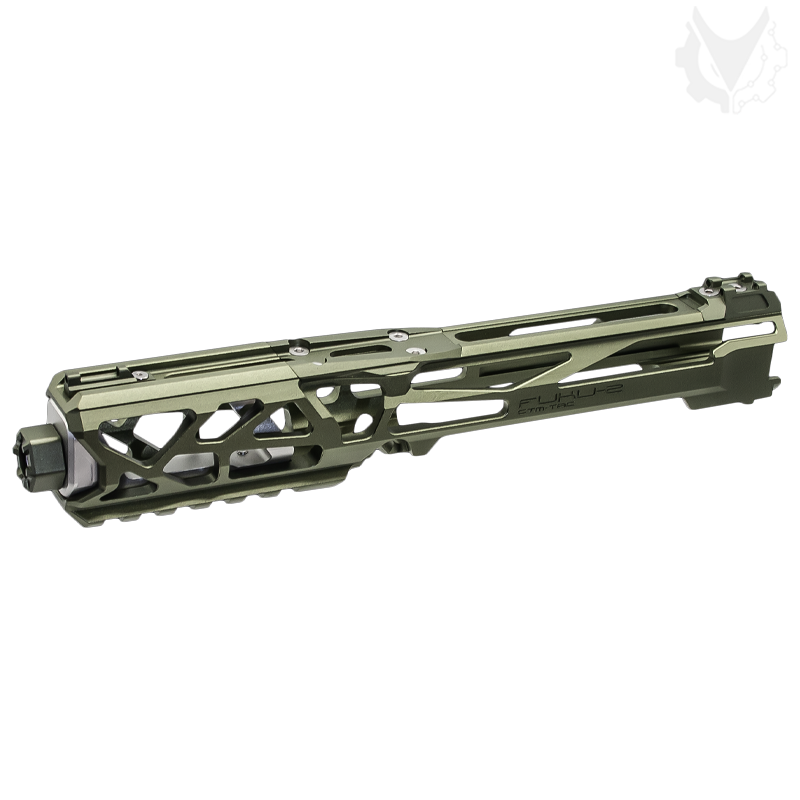 CTM.TAC - Upper receiver Fuku-2, SKELETON, pour AAP-01, Army Green/chromé