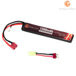 Evolution - Batterie Ultra Power Li-Po 7,4v 1300mAh 20-40C, dean pour Airsoft - EA0147B