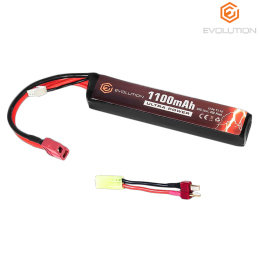 Evolution - Batterie Ultra Power Li-Po 11,1v 1100mAh 20-40C, dean pour Airsoft - EA0143B