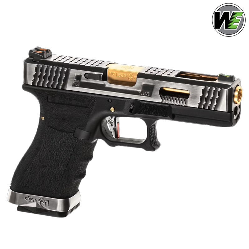 WE - Réplique G-Force 17, blowback, Green Gas, noir, canon Or
