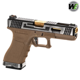 WE - Réplique G-Force 17, blowback, green gas, tan, canon or