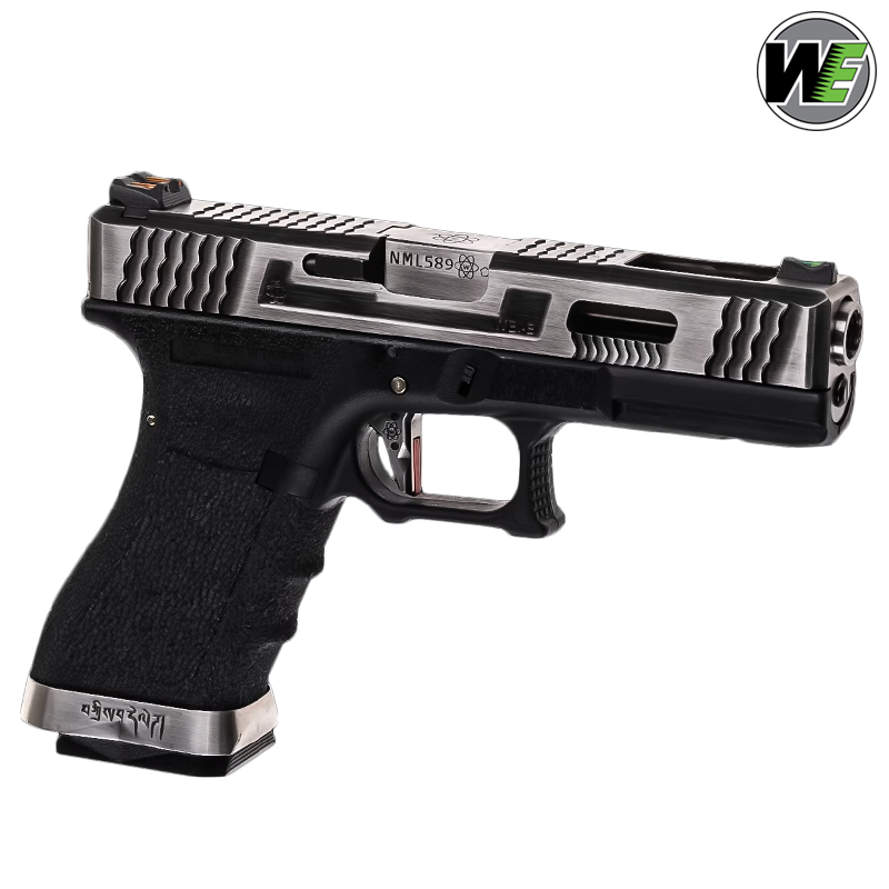 WE - Réplique G-Force 17, blowback, green gas, chromé