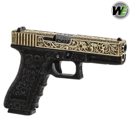 WE - Réplique G17 ETCHED, Floral Pattern, blowback, or