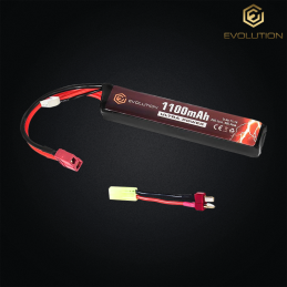 Evolution - Batterie Ultra Power Li-Po 11,1v 1100mAh 20-40C, dean pour Airsoft - EA0143B