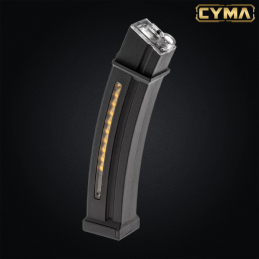 Cyma - Chargeur mid-cap 130 billes, douilles apparentes, pour MP5 - C.295