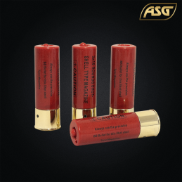 ASG - Lot de 4 cartouches pour fusil à pompe d'Airsoft - 18555