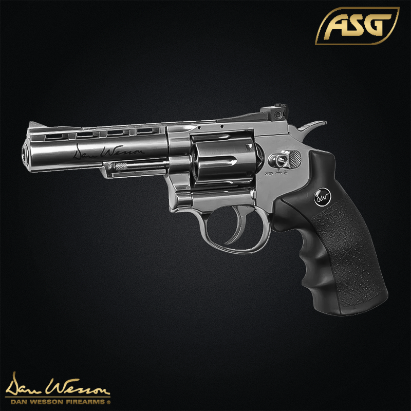 ASG - Réplique revolver Dan Wesson™ 4" chromé, high power Co2 - 16181