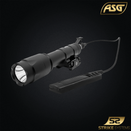 Lampe tactique WL1080 noire 1080 lumens ASG Strike Systems pour rail Picatinny.