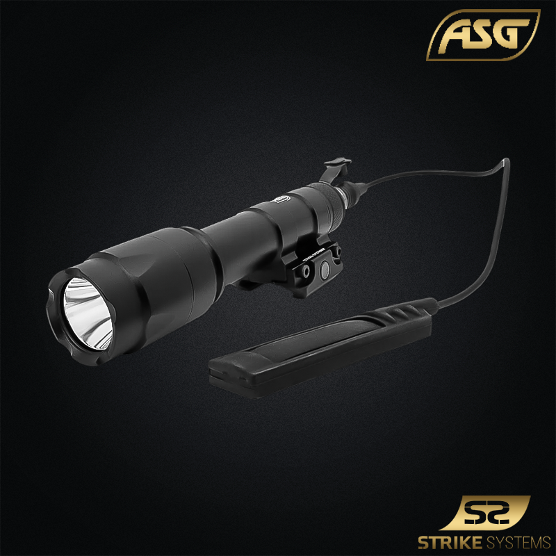 Lampe tactique WL1080 noire 1080 lumens ASG Strike Systems pour rail Picatinny.