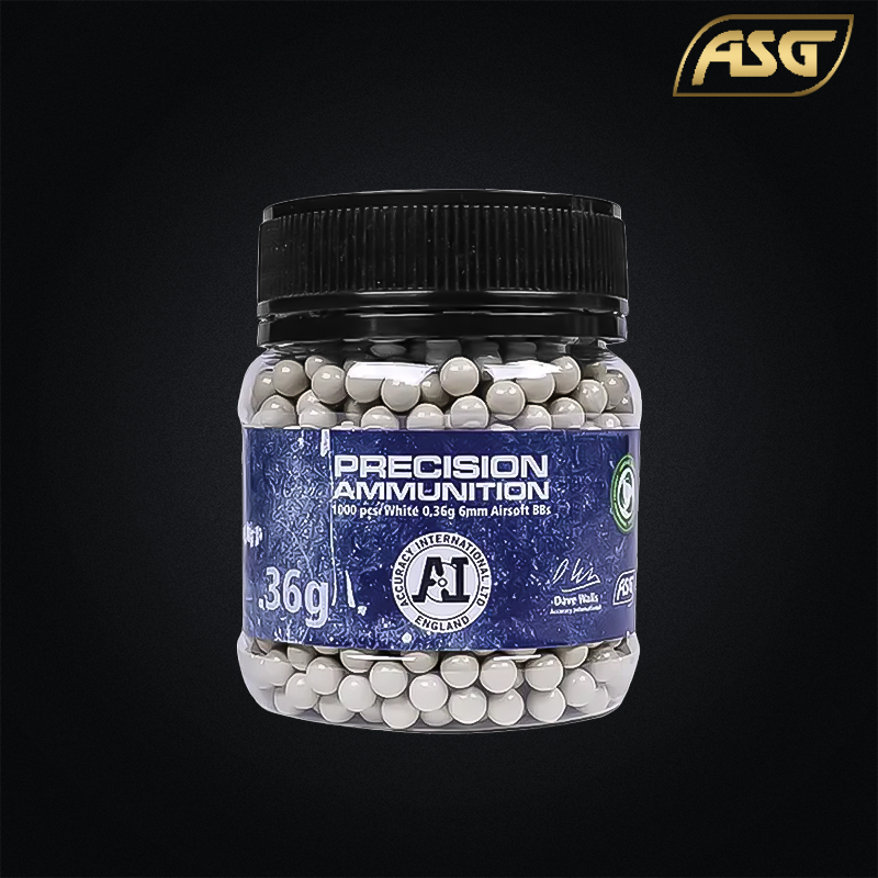 ASG - Bouteille de 1000 billes 0,36g Accuracy™, PLA bio Airsoft - 18723