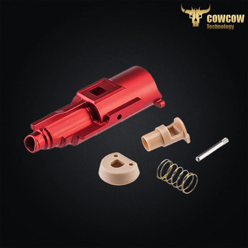 Cowcow - Set nozzle complet aluminium pour AAP-01, rouge - CCT-AAP01-050