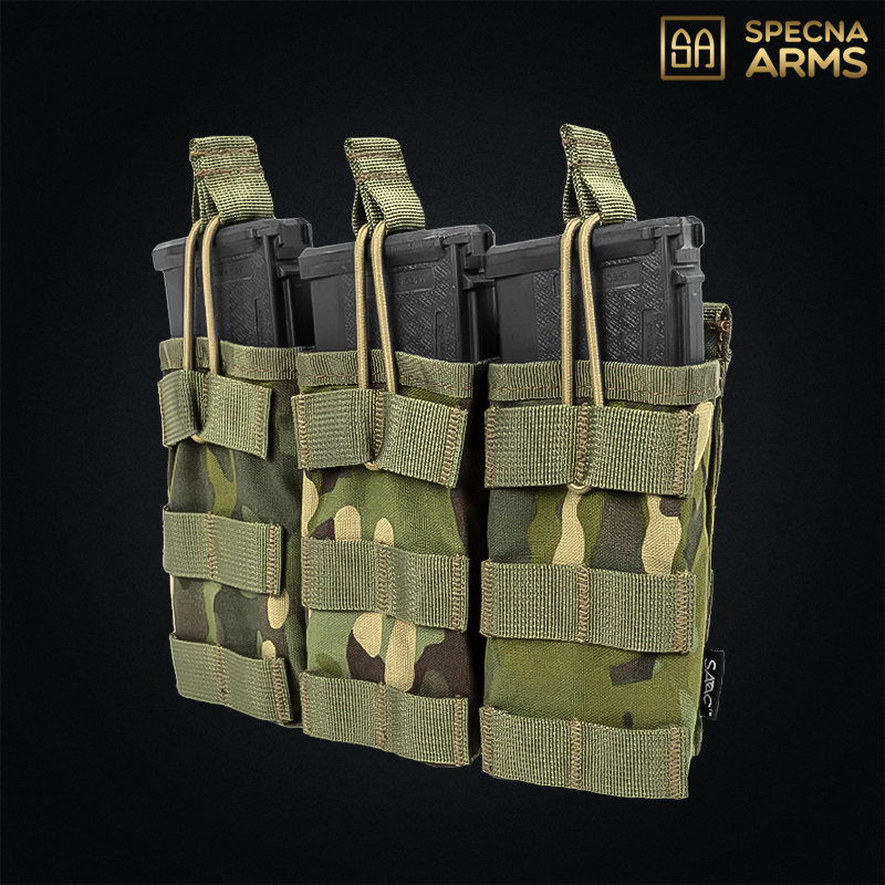 Specna Arms - Triple poche SATAC™ pour chargeur M4, AK, G36, MOLLE, multicam tropic - SPE-19-042439