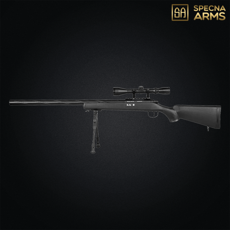 Specna Arms by Wellpro - Réplique sniper SA-S12 Edge™, pack complet, noir - SPE-03-039583